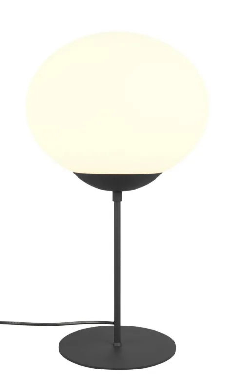 Zniżka Lampa stołowa czarny stelaż + biała kula FOMENTO 563100132 - Trio