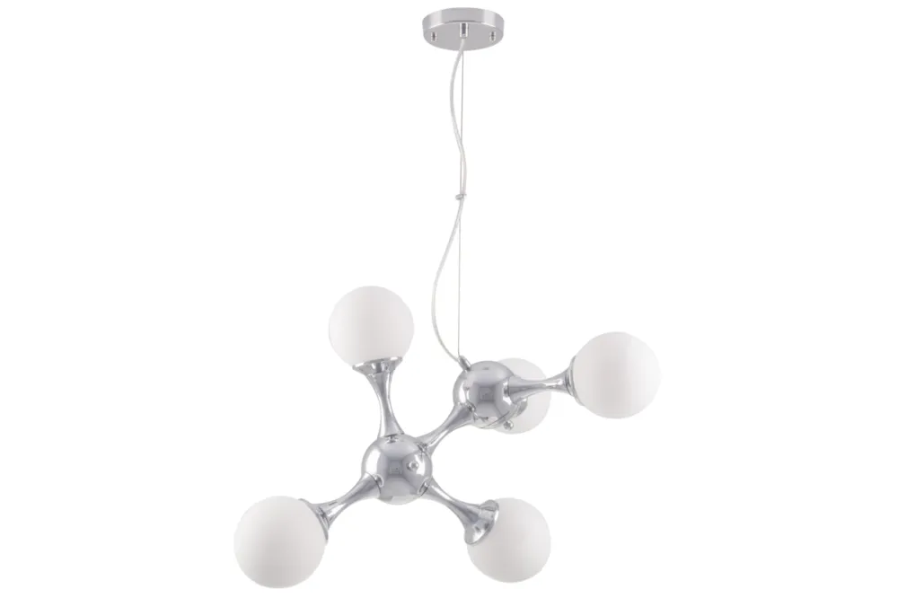 Najlepsza cena Lampa wisząca chromowana 5-punktowa 6775/5 8C z serii Saturn - Lampy Elem