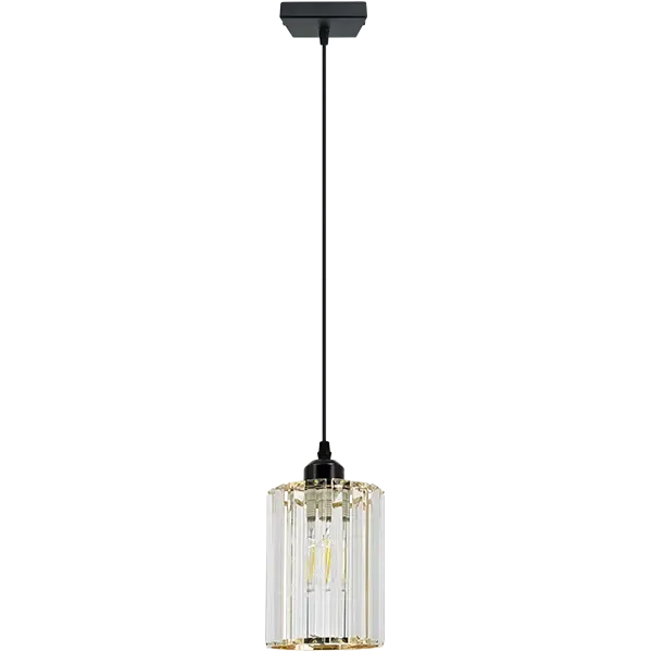 Lampa wisząca czarno-złota szklana 13cm 6782/1 BL TR z serii MODENA - Lampy Elem Nie przegap