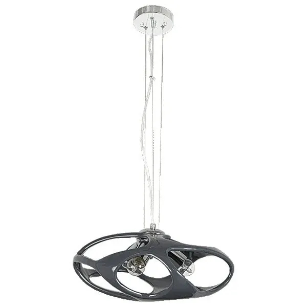 Darmowy zwrot Lampa wisząca szara z żywicy 43cm 6700/3 GREY z serii Amana - Lampy Elem