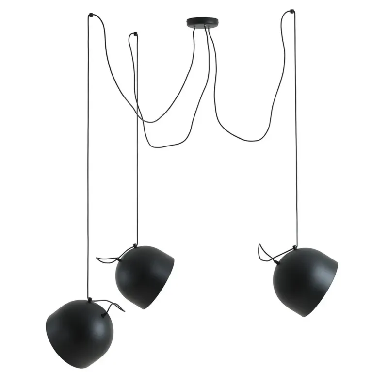 Bestseller Aldex Lampa wisząca metalowa czarna 3-punktowa 1122E_1 z serii NOOR