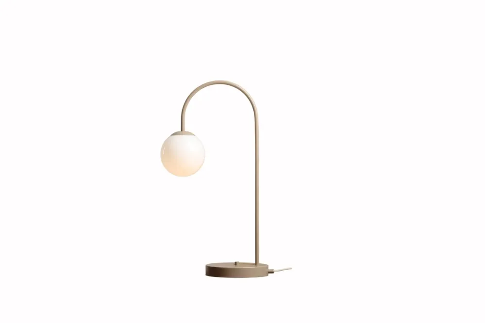 Aldex Lampka stołowa metalowa beżowa 60cm 1116B17 z serii UNA Super okazja