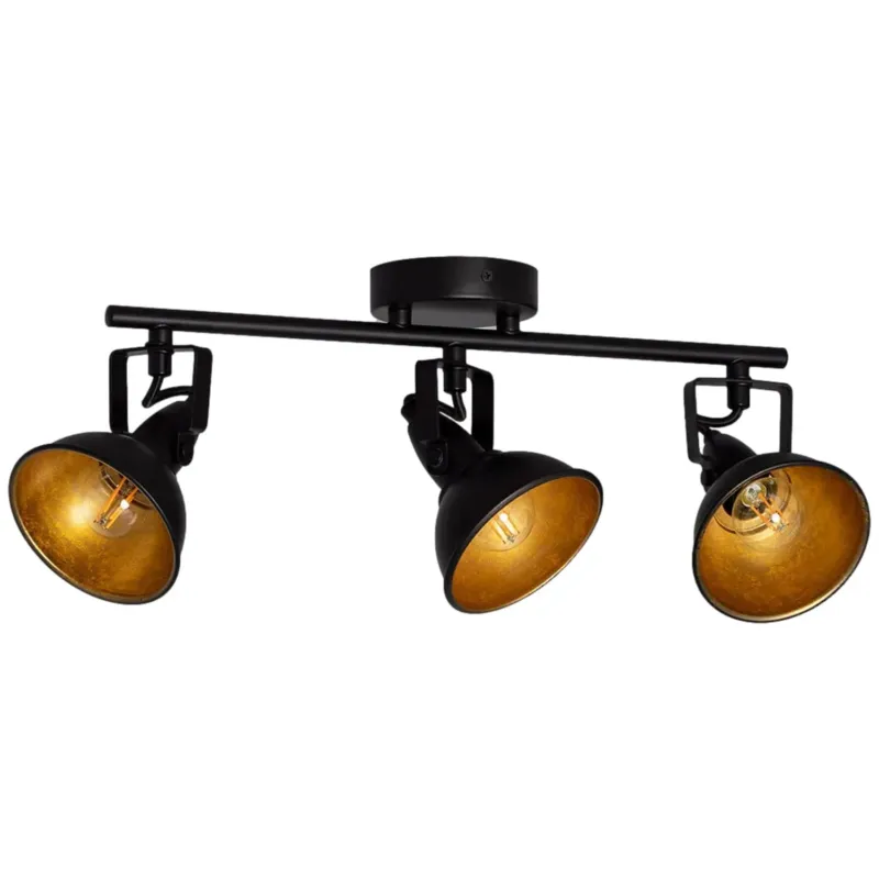 Wybór klientów Lampa Sufitowa Retro Loft Czarna 50cm 3xE14Orte ABR-RRO-C-3XE14 - Abruzzo
