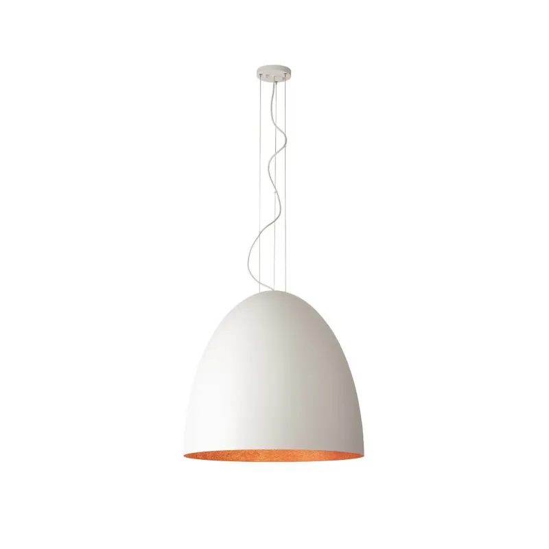 Do wyczerpania zapasów Lampa wisząca EGG XL WHITE-COPPER 10325 - Nowodvorski