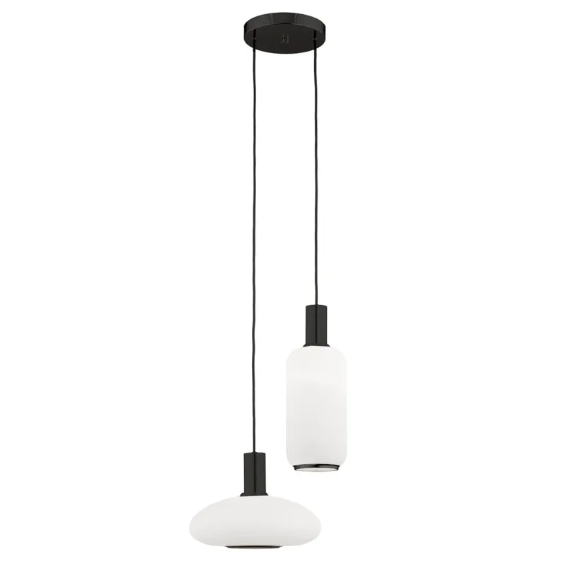 Lampa wisząca szklane klosze SAGUNTO PLUS 7214 biel i czerń - Argon Bestseller