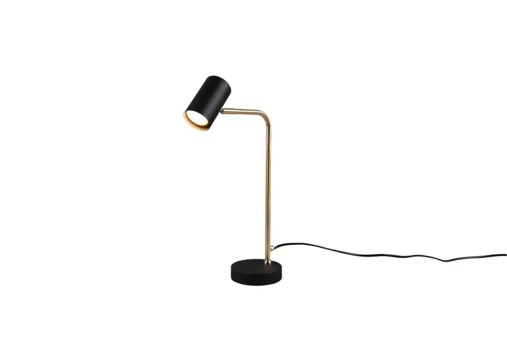 Lampa stołowa minimalistyczna czarny+mosiądz matMARLEY 512400108 - Trio Zniżka