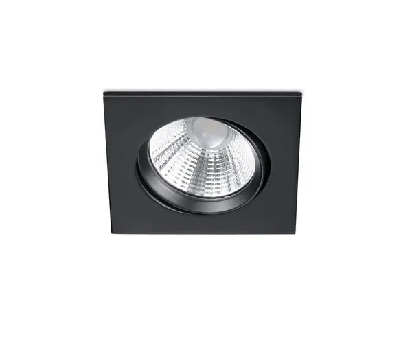 Oprawa wpuszczana do zabudowy LED 5,5W 3000K IP23 czarna kwadratowa PAMIR 650410132 - Trio Super okazja