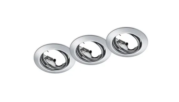 Do wyczerpania zapasów Zestaw 3 opraw wpuszczanych okrągłych chrom JURA 650100306 - Trio