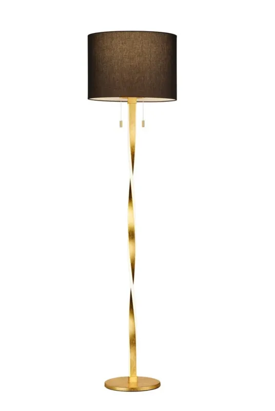 Lampa podłogowa do salonu z złotą podstawą NANDOR 475310379 - Trio Bestseller