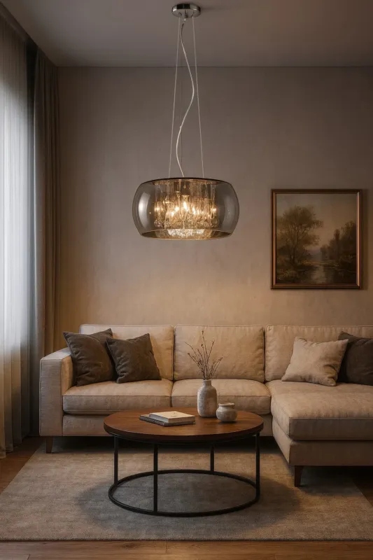 Lampa wisząca elegancka szklana nowoczesna regulowana 5xG9 40 cm VAPORE 311210506 - Trio Hit sprzedaży