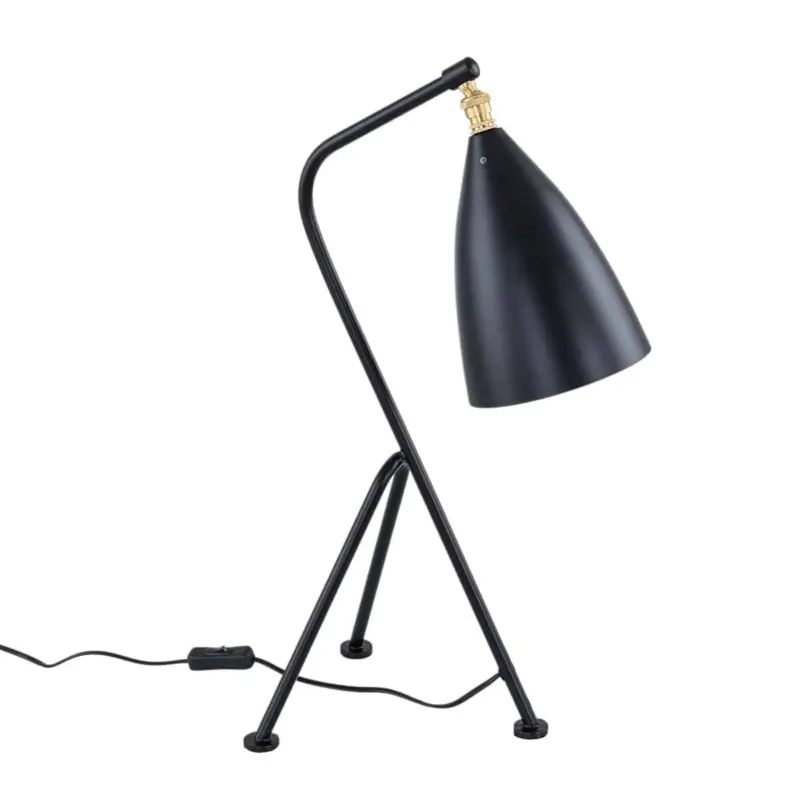 Zamów dziś Lampa stołowa metalowa czarna z mosiężnym detalem MTE2066/1 z serii Sotto - Lampy Italux