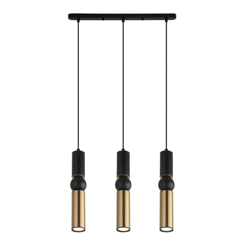 Do wyczerpania zapasów Lampa wisząca metalowa czarno-brązowa 3-punktowa PND-14290-3A-BK-BRO z serii ISIDORA - Lampy Italux