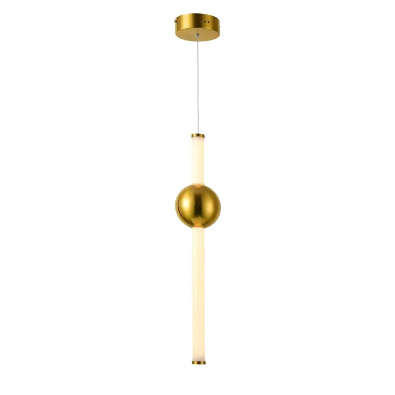 Lampa wisząca miedziana szklana LED 61cm PND-16357-CA-1 z serii Halling - Lampy Italux Wyprzedaż