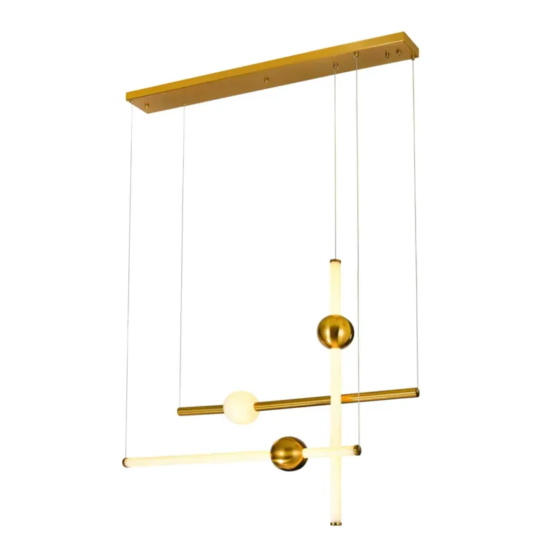 Lampa wisząca miedziana z białym szkłem LED PND-16357-CA-3 z serii Halling - Lampy Italux Najlepsza cena