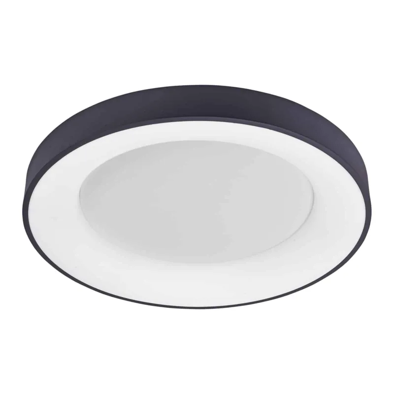 Plafon LED okrągły czarno-biały 60cm 5304-850RC-BK-4 z serii Giulia - Lampy Italux Tylko do końca tygodnia