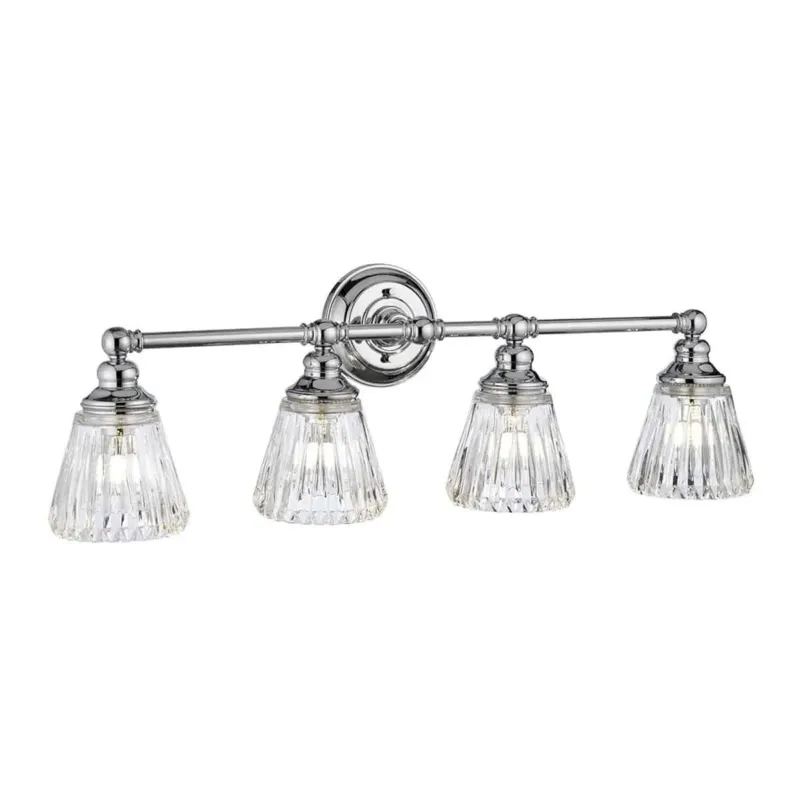 Wyjątkowa oferta Kinkiet designerski Keynes polerowany chrom QN-KEYNES4-BATH - Quintiesse