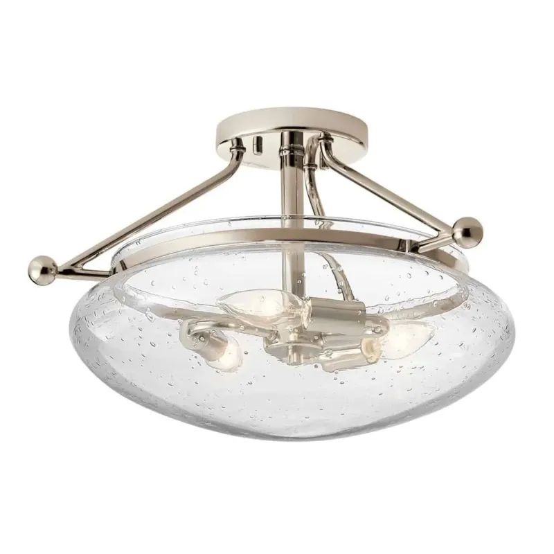 PółPlafon loft Belle polerowany nikiel QN-BELLE-SF-PN - Quintiesse Oferta czasowa