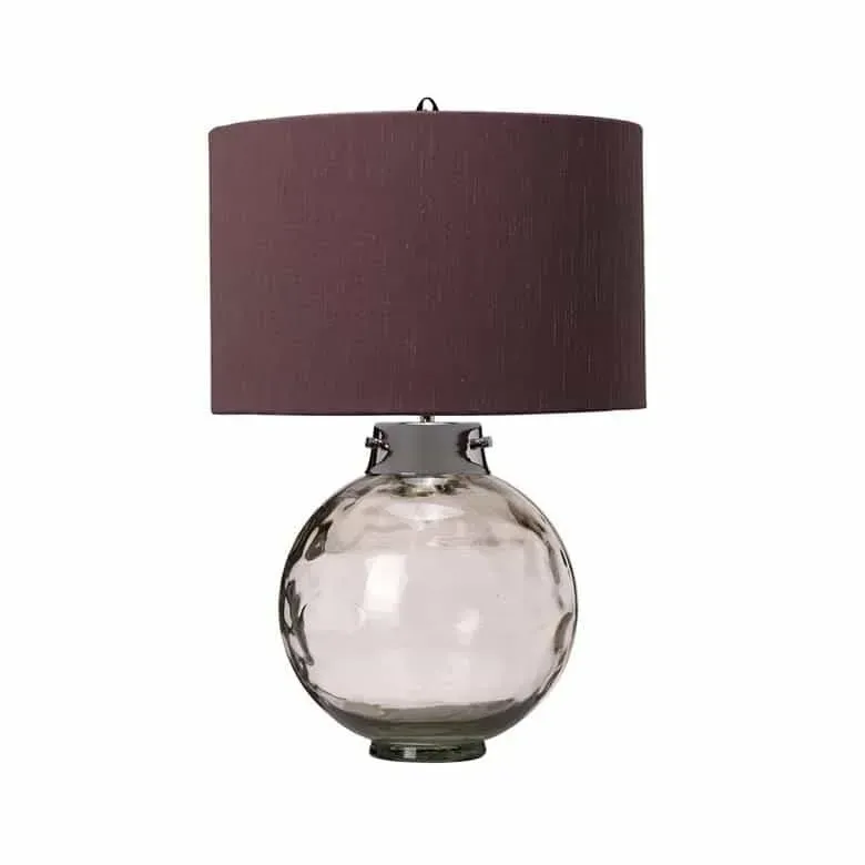 Oferta Lampa stołowa szklana kula dymiona z abażurem DL-KARA-TL-SMOKE z serii KARA - Elstead Lighting