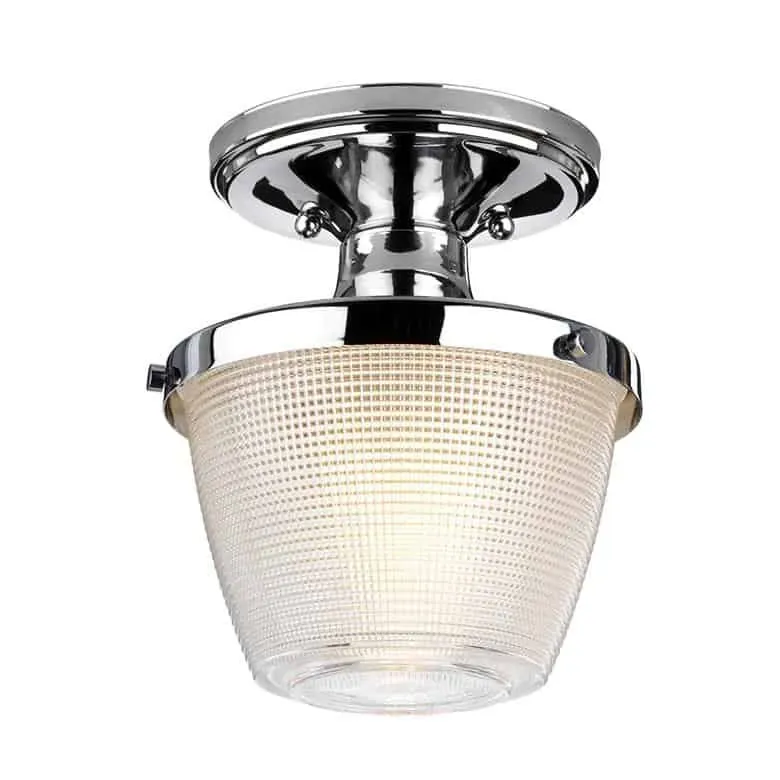 Półplafon chromowany szklany 1-punktowy QZ-DUBLIN-SF-PC z serii Dublin - Elstead Lighting Wybór klientów