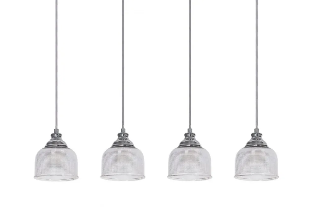 Hit sprzedaży Azzardo Lampa wisząca loft szklana chromowana 4-punktowa AZ2111 z serii MORA