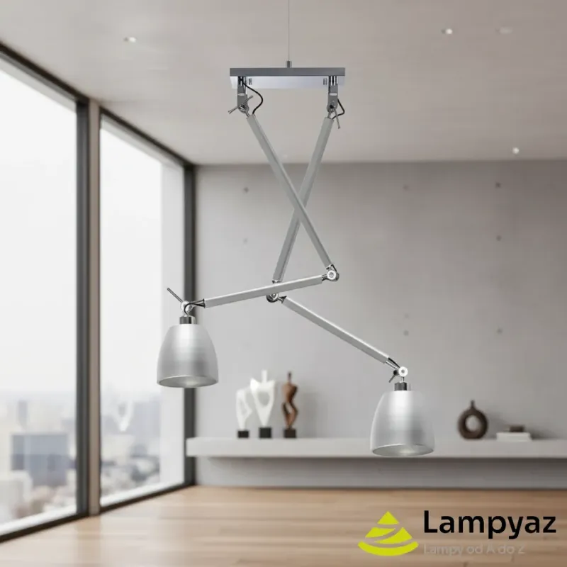 Lampa wisząca ZYTA 2 S ALU/BK AZ2301 – Azzardo Nowy