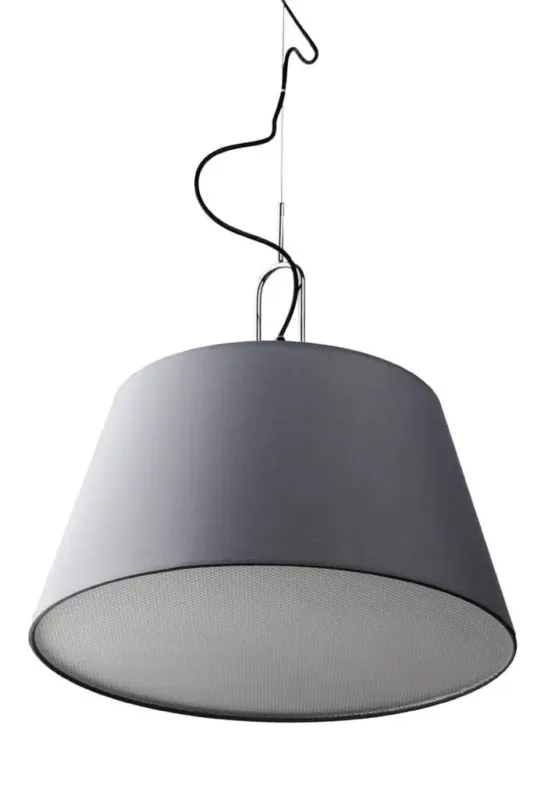 Obniżka ceny Azzardo Lampa wisząca szara z tkaniny 50cm AZ2294 z serii ALICANTE
