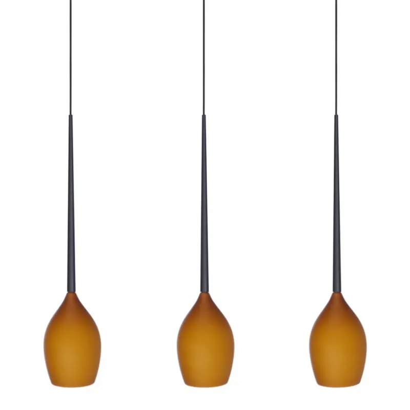 Azzardo Lampa wisząca szklana bursztynowa 3-punktowa AZ2322 z serii IZZA Niska cena