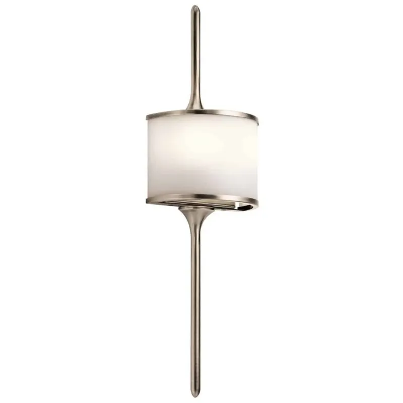 Ograniczona ilość Kinkiet metalowy chromowany z białym szkłem KL/MONA/S PC z serii MONA - Elstead Lighting