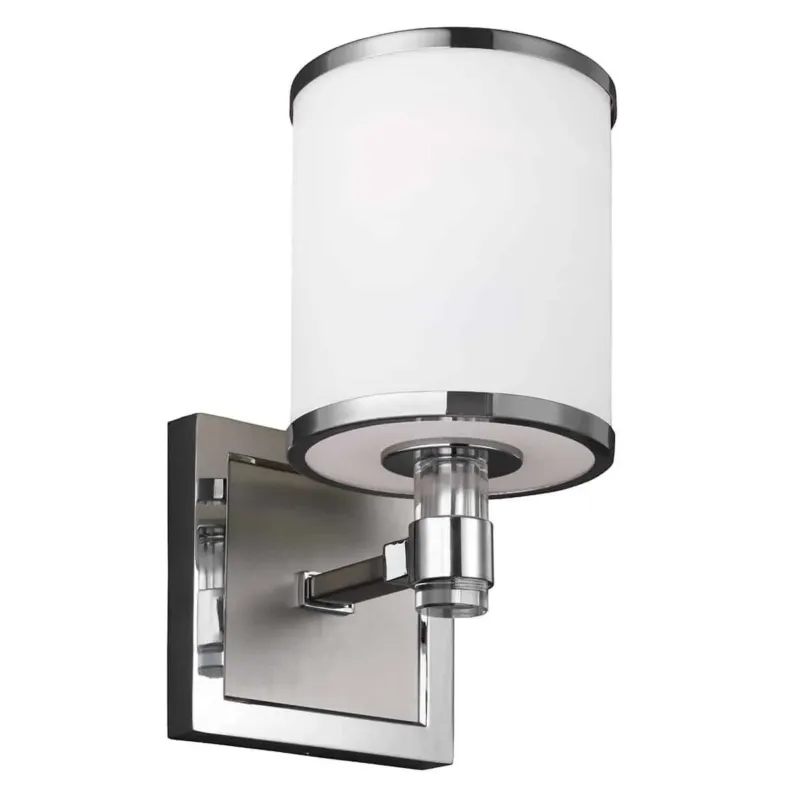 Nie przegap Kinkiet szklany biało-srebrny 1-punktowy FE/PROSPECTPK1 z serii PROSPECT - Elstead Lighting
