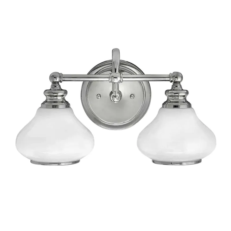Hit cenowy Kinkiet łazienkowy chromowany 2-punktowy ze szklanymi kloszami HK/AINSLEY2 z serii AINSLEY - Elstead Lighting