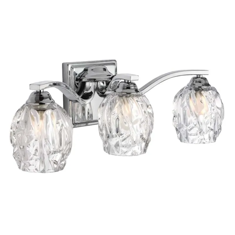 Super okazja Kinkiet łazienkowy chromowany 3-punktowy ze szkłem KALLI3 BATH z serii KALLI - Elstead Lighting