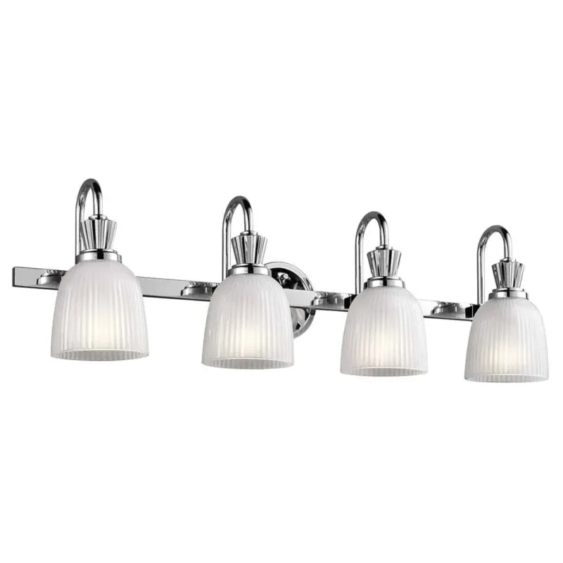 Kinkiet łazienkowy chromowany 4-punktowy KL/CORA4 BATH z serii CORA - Elstead Lighting Szybka wysyłka