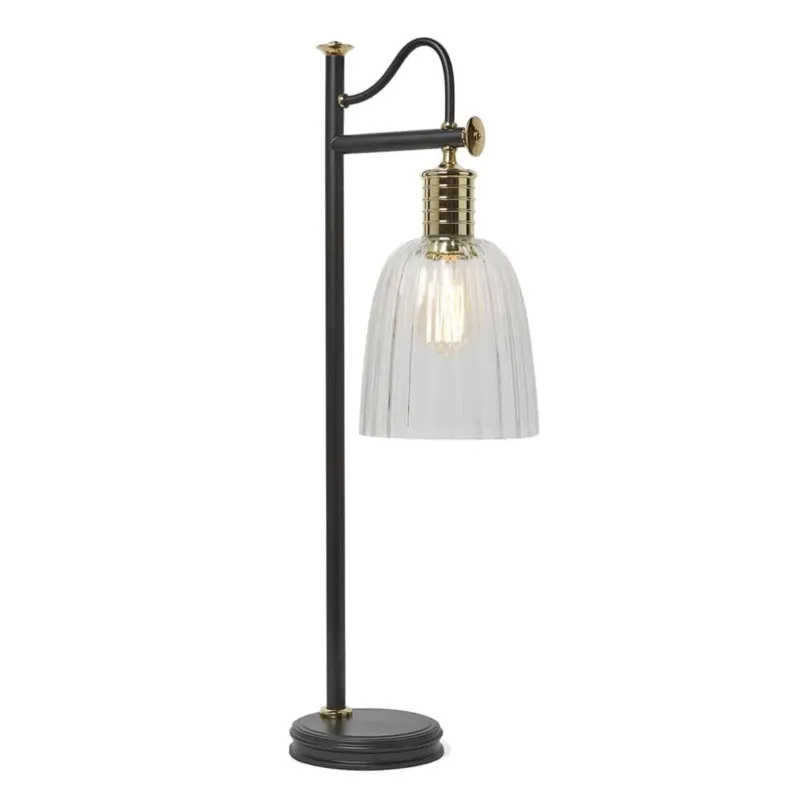 Lampa stołowa metalowa czarno-złota z szklanym kloszem DOUILLE TL BPB z serii DOUILLE - Elstead Lighting Najlepsza cena