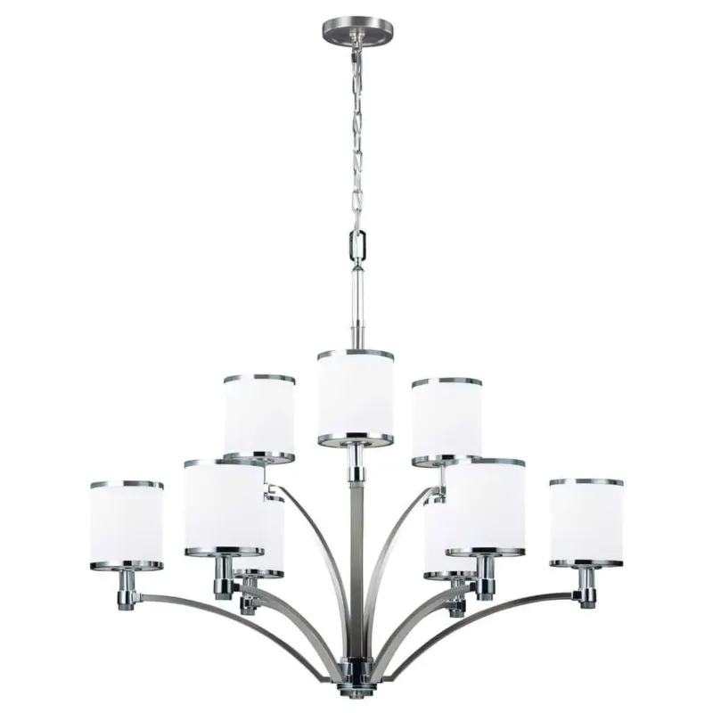Lampa wisząca 9-punktowa szklana srebrna FE/PROSPECTPK9 z serii PROSPECT - Elstead Lighting Łatwy zwrot