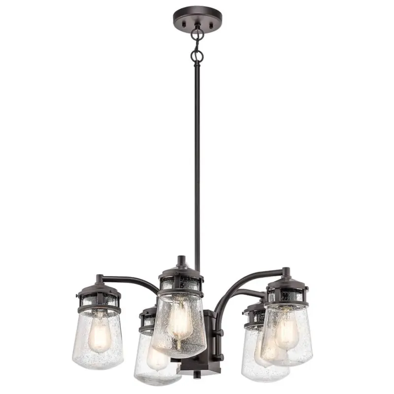 Obniżka ceny Lampa wisząca brązowa metalowa 5-punktowa KL/LYNDON/5P z serii LYNDON - Elstead Lighting