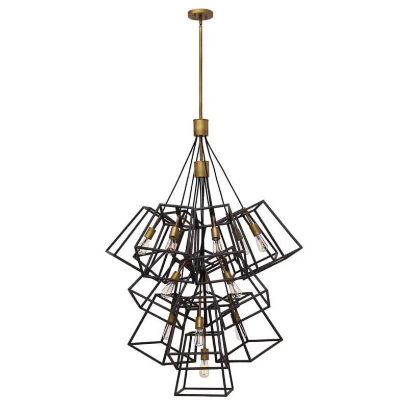 Lampa wisząca metalowa brązowo-mosiężna 13-punktowa HK/FULTON/13P z serii FULTON - Elstead Lighting Bezpieczna płatność