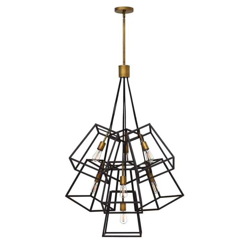 Lampa wisząca metalowa brązowo-mosiężna 7-punktowa HK/FULTON/7P z serii FULTON - Elstead Lighting Zamów teraz