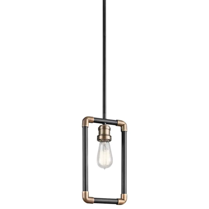 Bezpieczna płatność Lampa wisząca metalowa czarno-mosiężna 1-punktowa KL/IMAHN/MP z serii IMAHN - Elstead Lighting