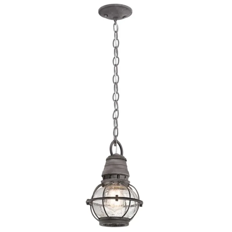 Szybka wysyłka Lampa wisząca metalowa grafitowa ze szklanym kloszem KL/BRIDGEPOINT8S z serii BRIDGE POINT - Elstead Lighting