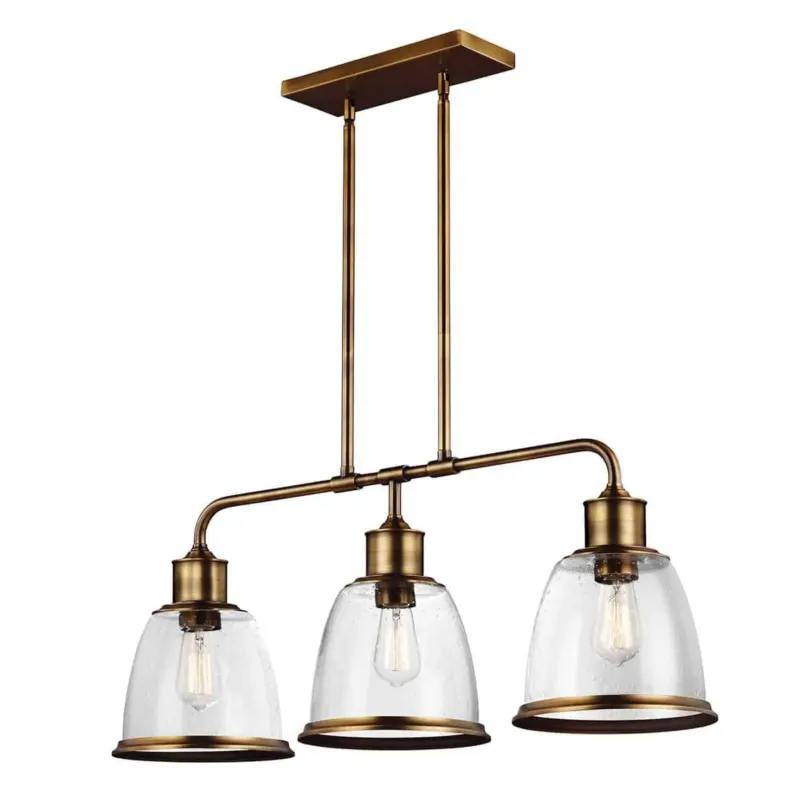 Obniżka ceny Lampa wisząca mosiężna 3-punktowa ze szklanymi kloszami FE/HOBSON/3P AB z serii HOBSON - Elstead Lighting