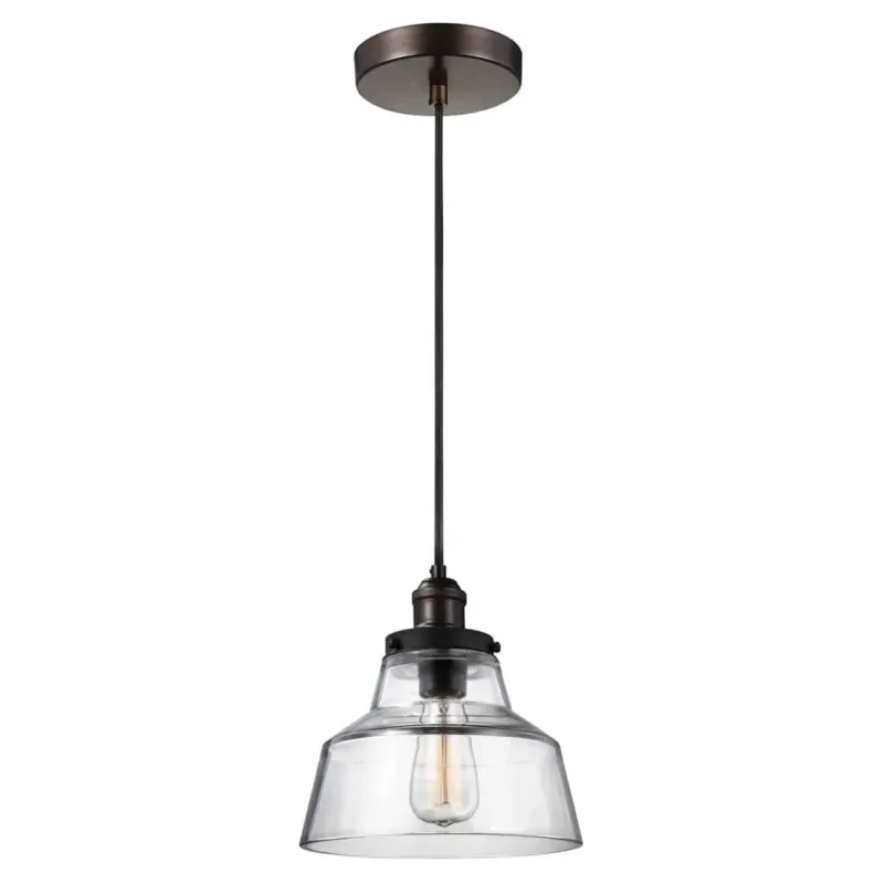 Lampa wisząca szklana brązowa 1-punktowa FE/BASKIN/P/A BR z serii BASKIN - Elstead Lighting Premium