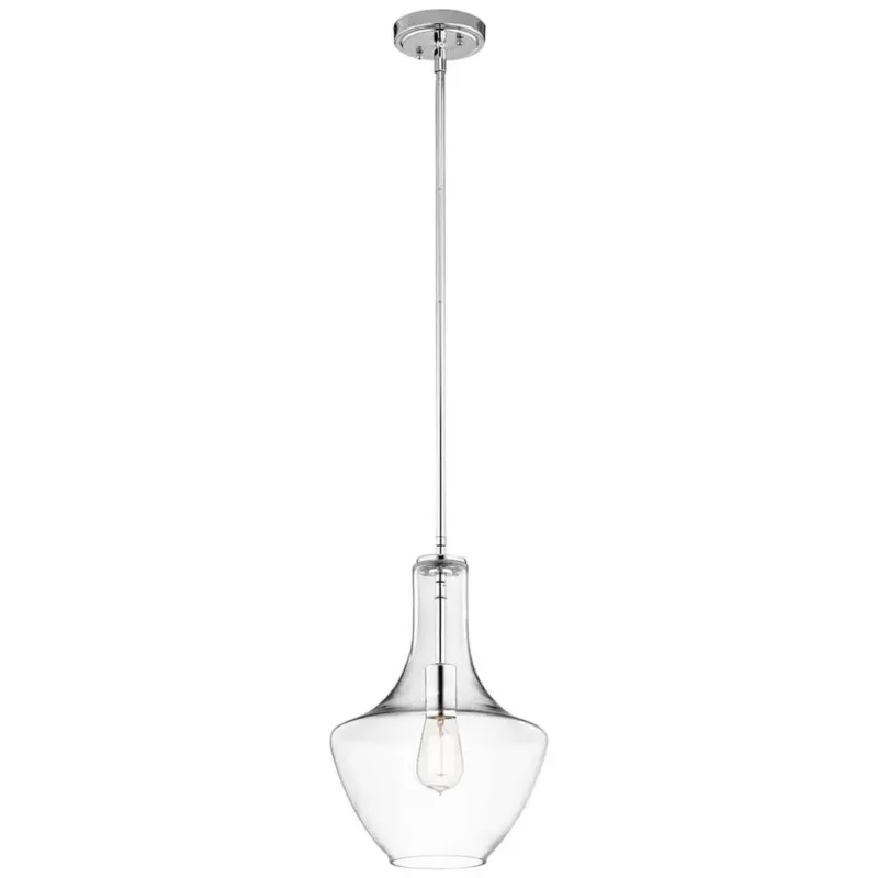 Wysoka jakość Lampa wisząca szklana przezroczysta chromowana KL/EVERLY/P/S CH z serii EVERLY - Elstead Lighting