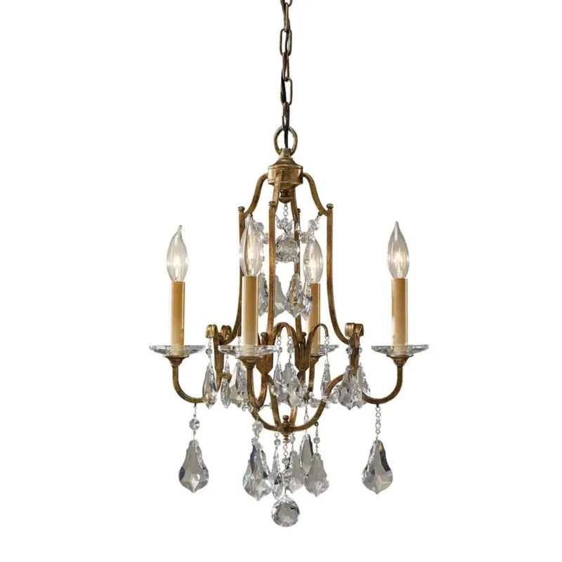 Ostatnie sztuki Żyrandol kryształowy brązowy 4-punktowy VALENTINA4 z serii VALENTINA - Elstead Lighting