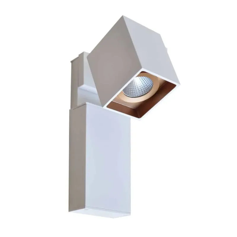 Kinkiet metalowy biało-złoty regulowany WLB073/5W z serii ARAVENA - Lampy Italux Popularny