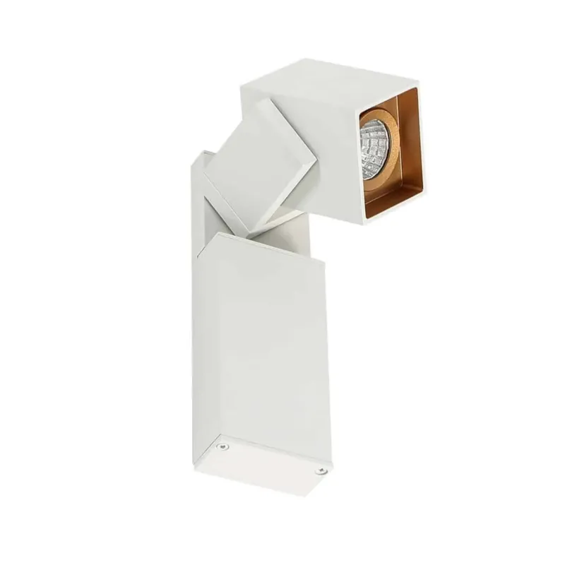 Kinkiet metalowy biało-złoty regulowany WLB073/5W z serii ARAVENA - Lampy Italux Dodaj do koszyka