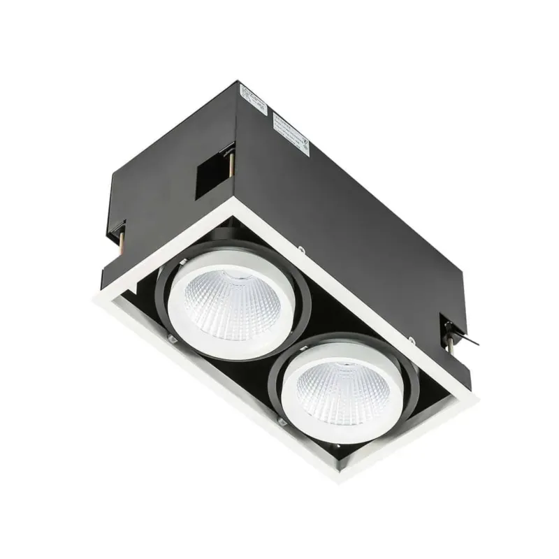 Oprawa wpuszczana LED podwójna biało-czarna GL7108-2 z serii VERTICO - Lampy Italux Wybór klientów