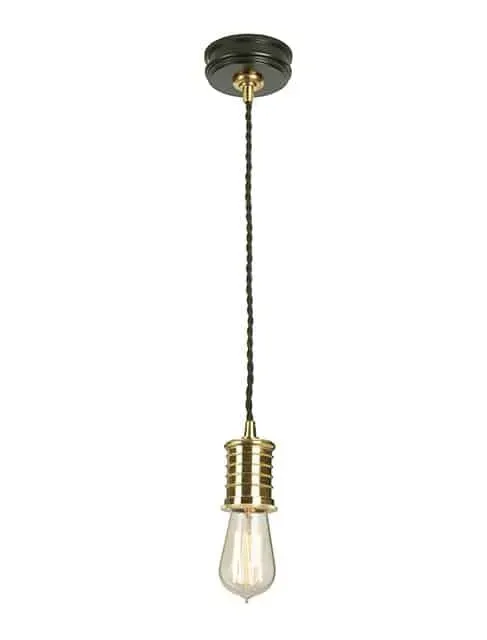 Zamów teraz Lampa wisząca metalowa złoto-czarna DOUILLE/P BPB z serii DOUILLE - Elstead Lighting