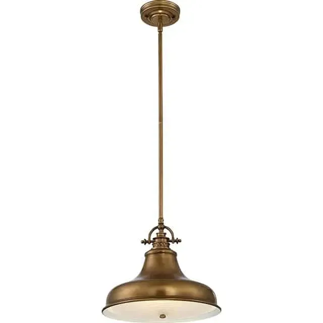 Cena promocyjna Lampa wisząca mosiężna metalowa ze szkłem QZ/EMERY/P/M WS z serii EMERY - Elstead Lighting