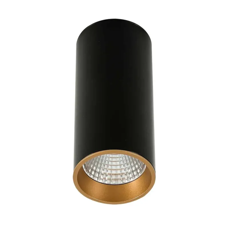 Nie przegap Lampa sufitowa tuba metalowa czarno-złota 20cm SLC7392 z serii MOLDES BIG - Lampy Italux