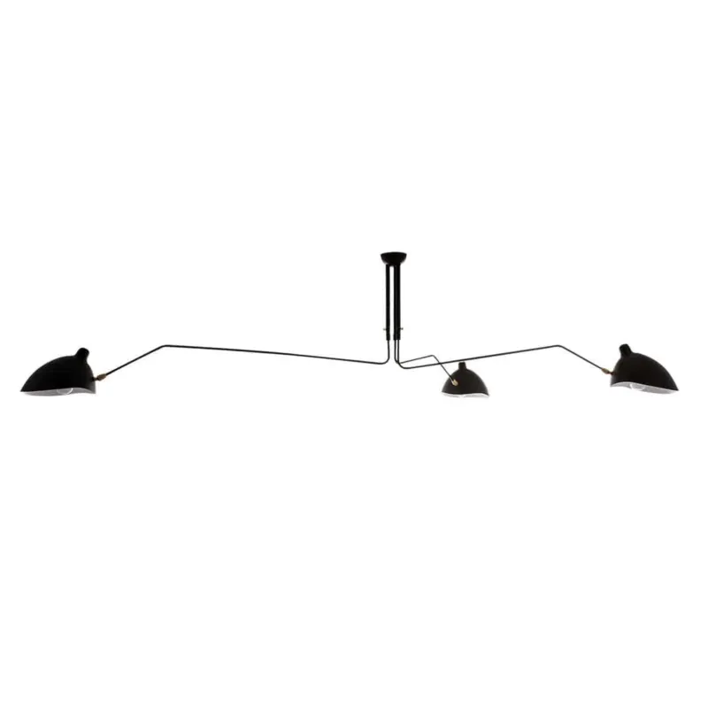 Lampa wisząca metalowa czarna 3-punktowa 280cm MDE610-3 z serii DAVIS - Lampy Italux Dostępne od ręki